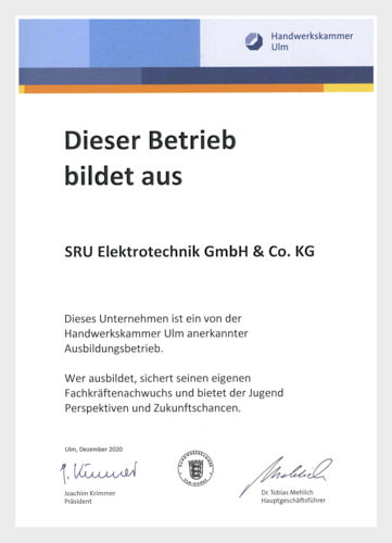 Dieser Betrieb bildet aus / Handwerkskammer Ulm