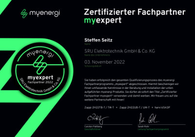 Wir sind zertifizierter Fachpartner von myenergi